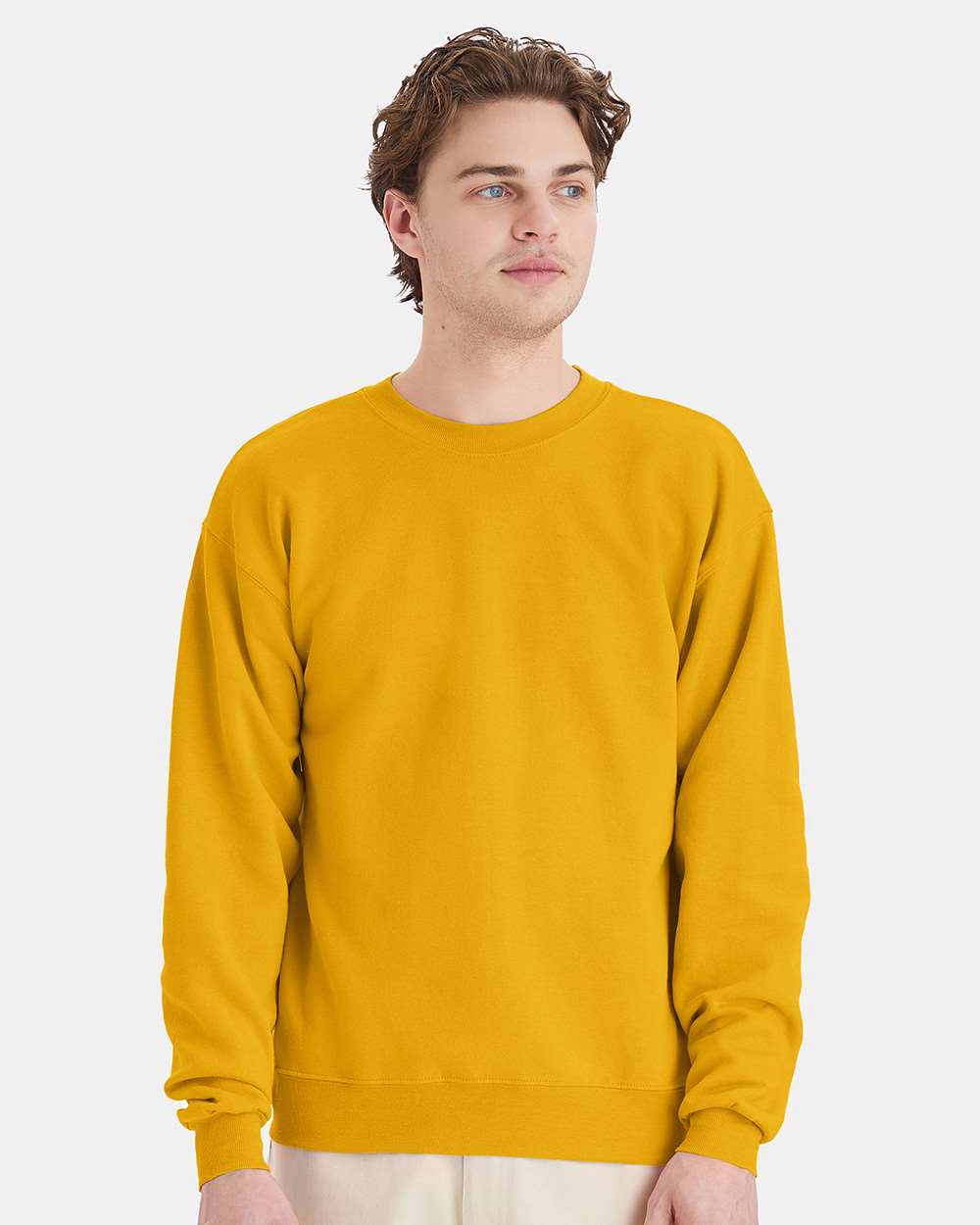 Unisex Ecosmart® Crewneck Sweatshirt - OnModelFront - B21000123 - Gold