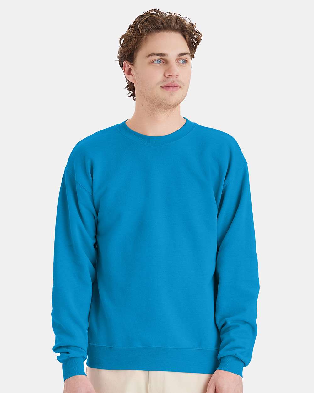 Unisex Ecosmart® Crewneck Sweatshirt - OnModelFront - B21000763 - Teal