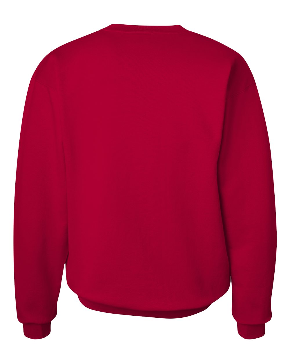 Unisex Ultimate Cotton® Crewneck Sweatshirt - Back - B21700223 - Deep Red