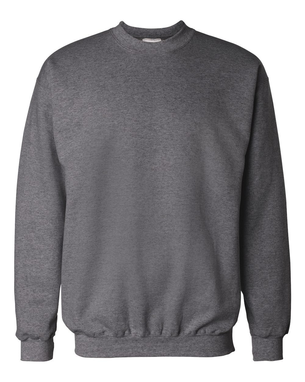 Unisex Ultimate Cotton® Crewneck Sweatshirt - Front - B21700093 - Charcoal Heather