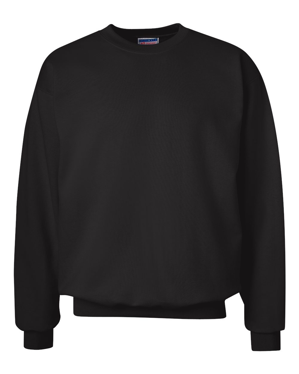 Unisex Ultimate Cotton® Crewneck Sweatshirt - Front - B21700503 - Black