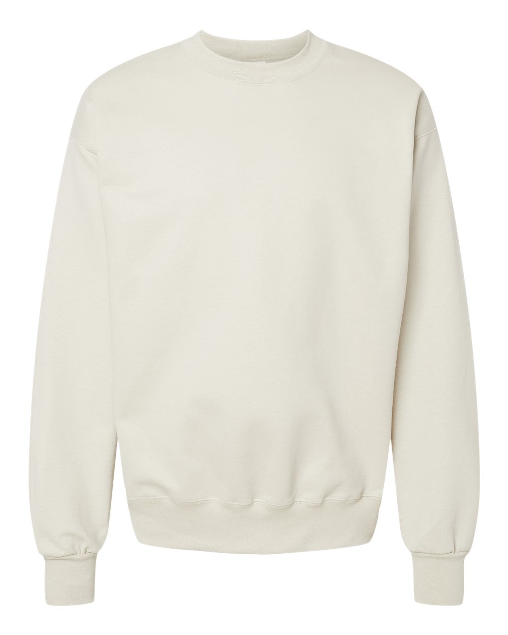 Unisex Ultimate Cotton® Crewneck Sweatshirt - Front - B21700733 - Sand