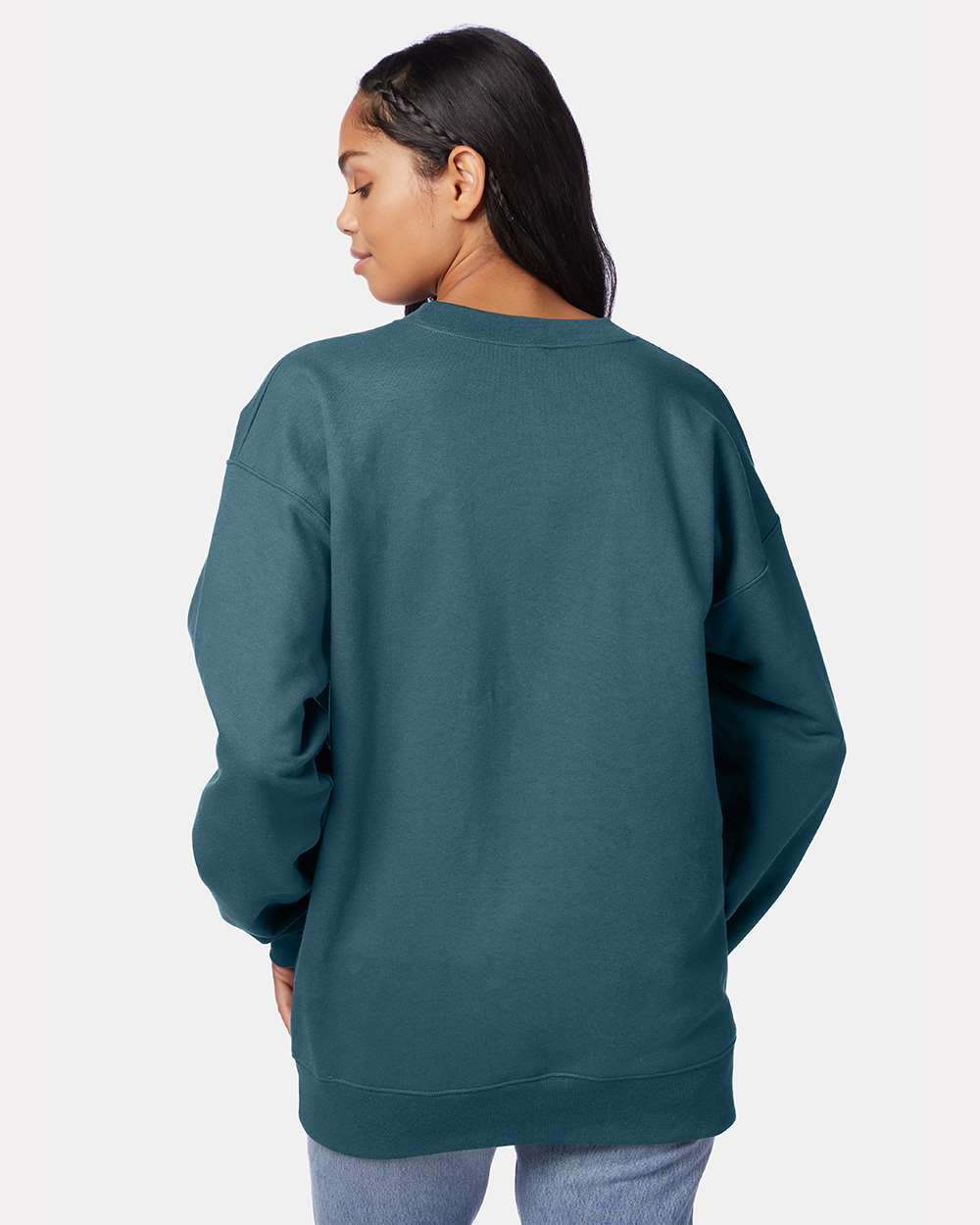 Unisex Ultimate Cotton® Crewneck Sweatshirt - OnModelBack - B21700173 - Cactus