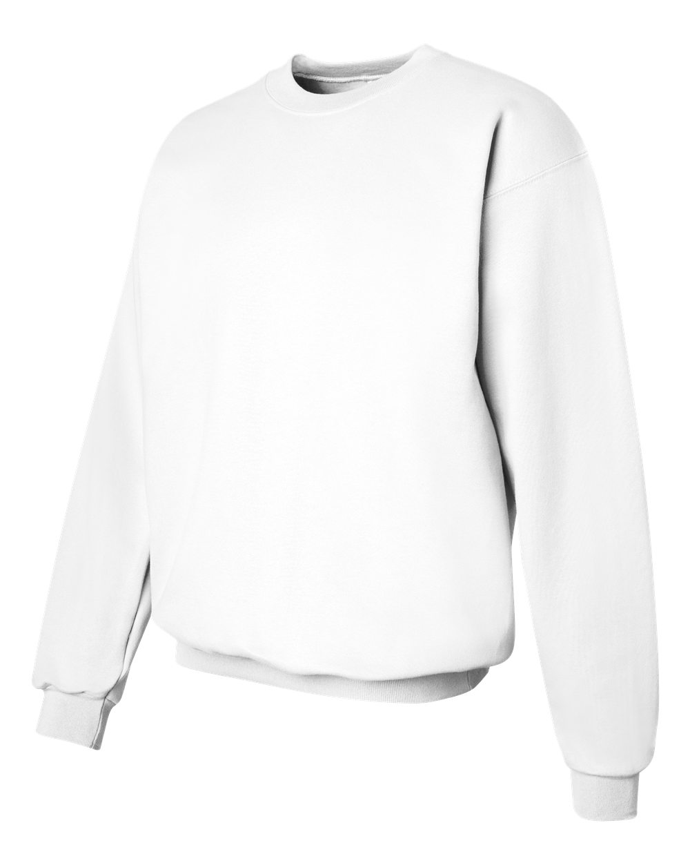 Unisex Ultimate Cotton® Crewneck Sweatshirt - Side - B21700003 - White