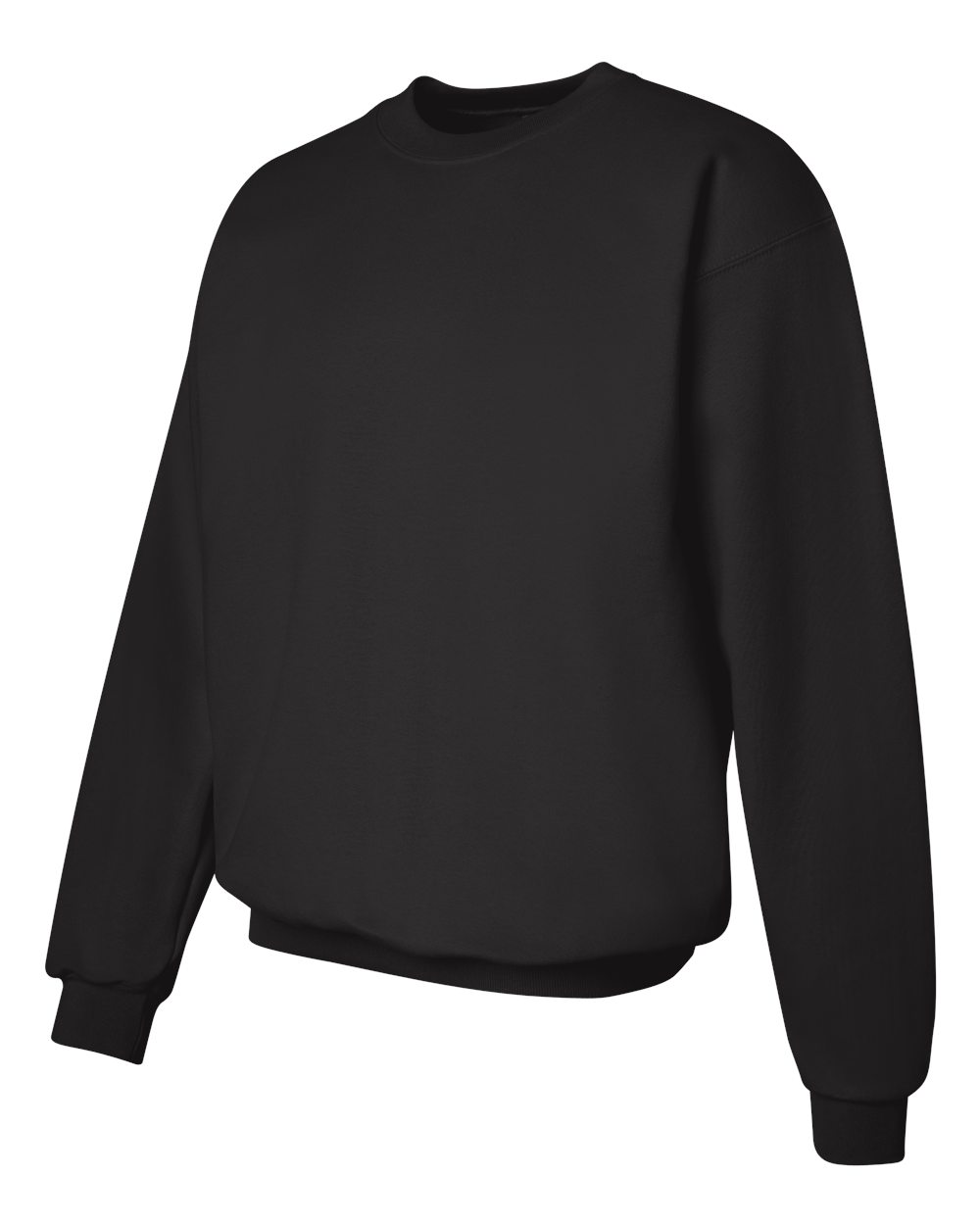 Unisex Ultimate Cotton® Crewneck Sweatshirt - Side - B21700503 - Black