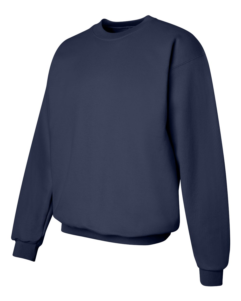 Unisex Ultimate Cotton® Crewneck Sweatshirt - Side - B21700653 - Navy