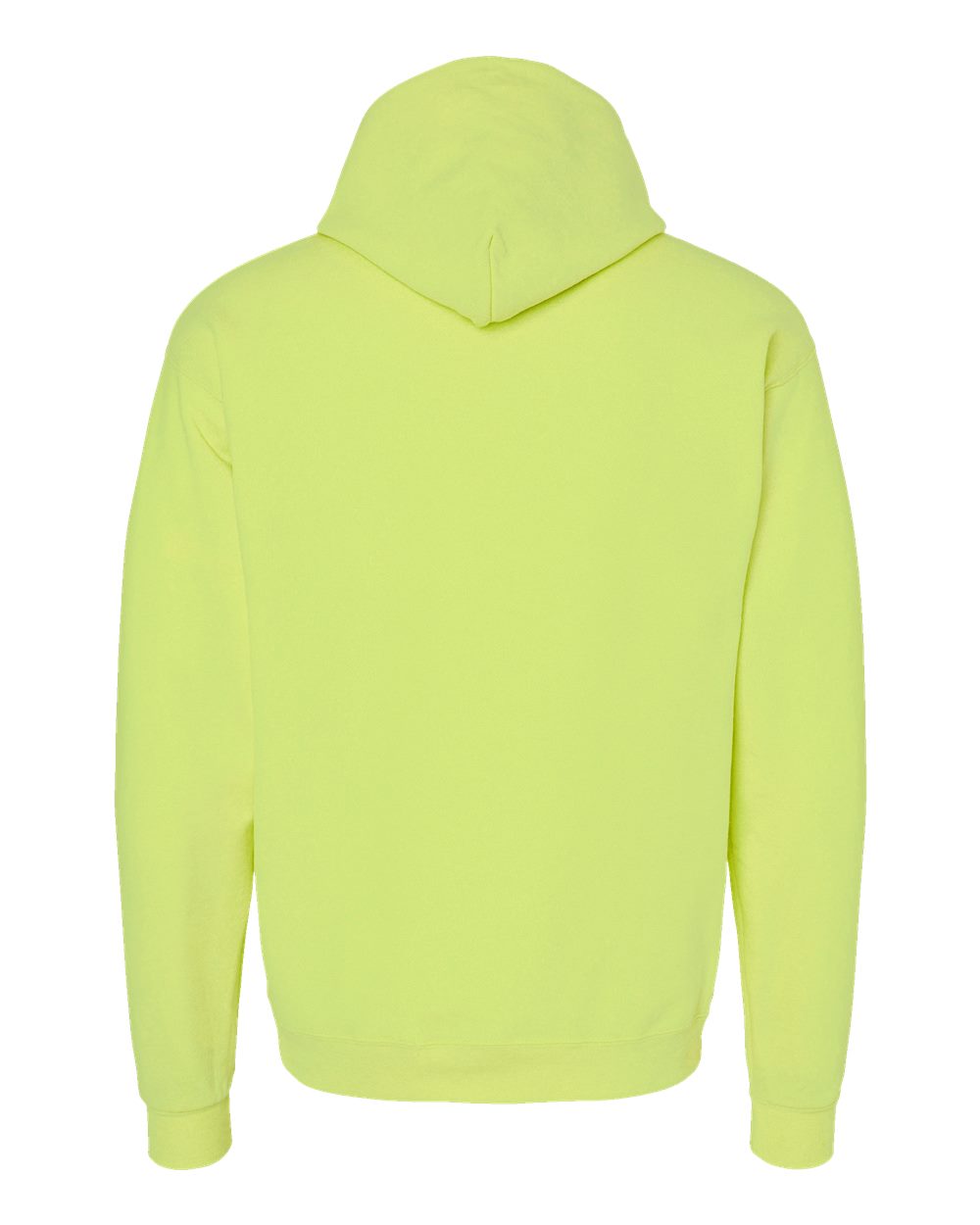 Unisex Ecosmart® Hooded Sweatshirt - Back - B22000163 - Safety Green