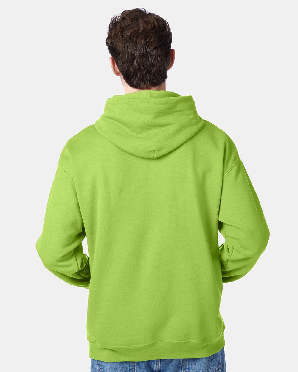 Unisex Ecosmart® Hooded Sweatshirt - OnModelBack - B22000173 - Lime
