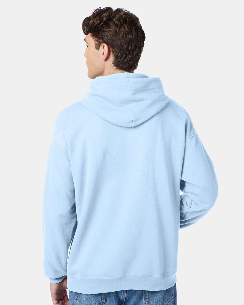 Unisex Ecosmart® Hooded Sweatshirt - OnModelBack - B22000253 - Light Blue