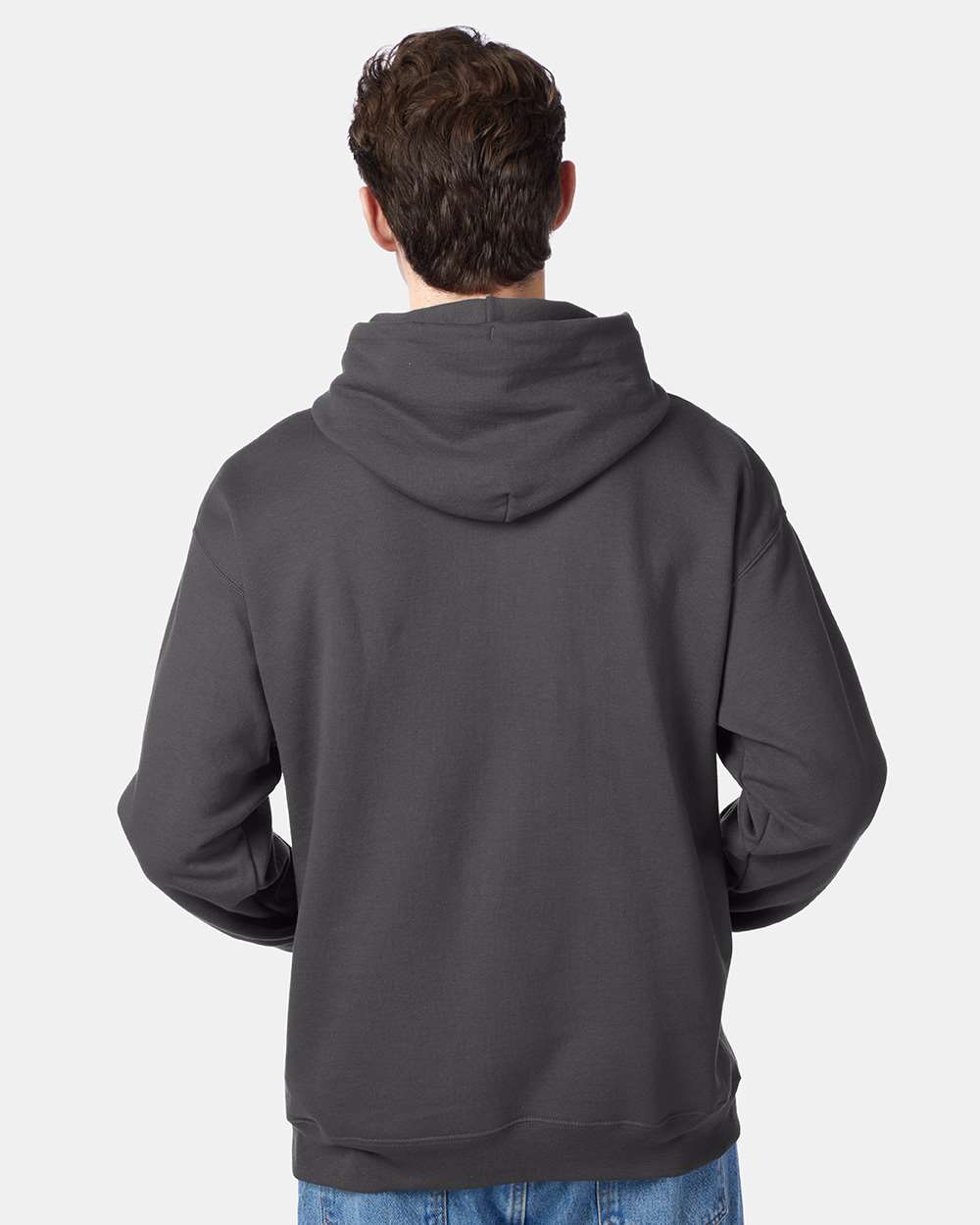 Unisex Ecosmart® Hooded Sweatshirt - OnModelBack - B22000353 - Smoke Grey