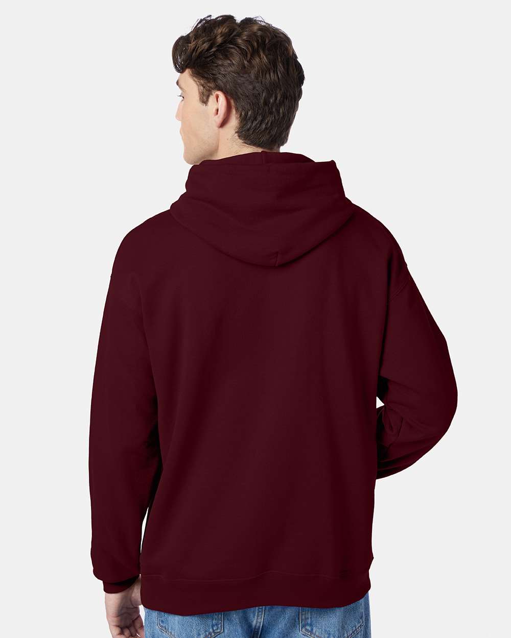 Unisex Ecosmart® Hooded Sweatshirt - OnModelBack - B22000533 - Maroon