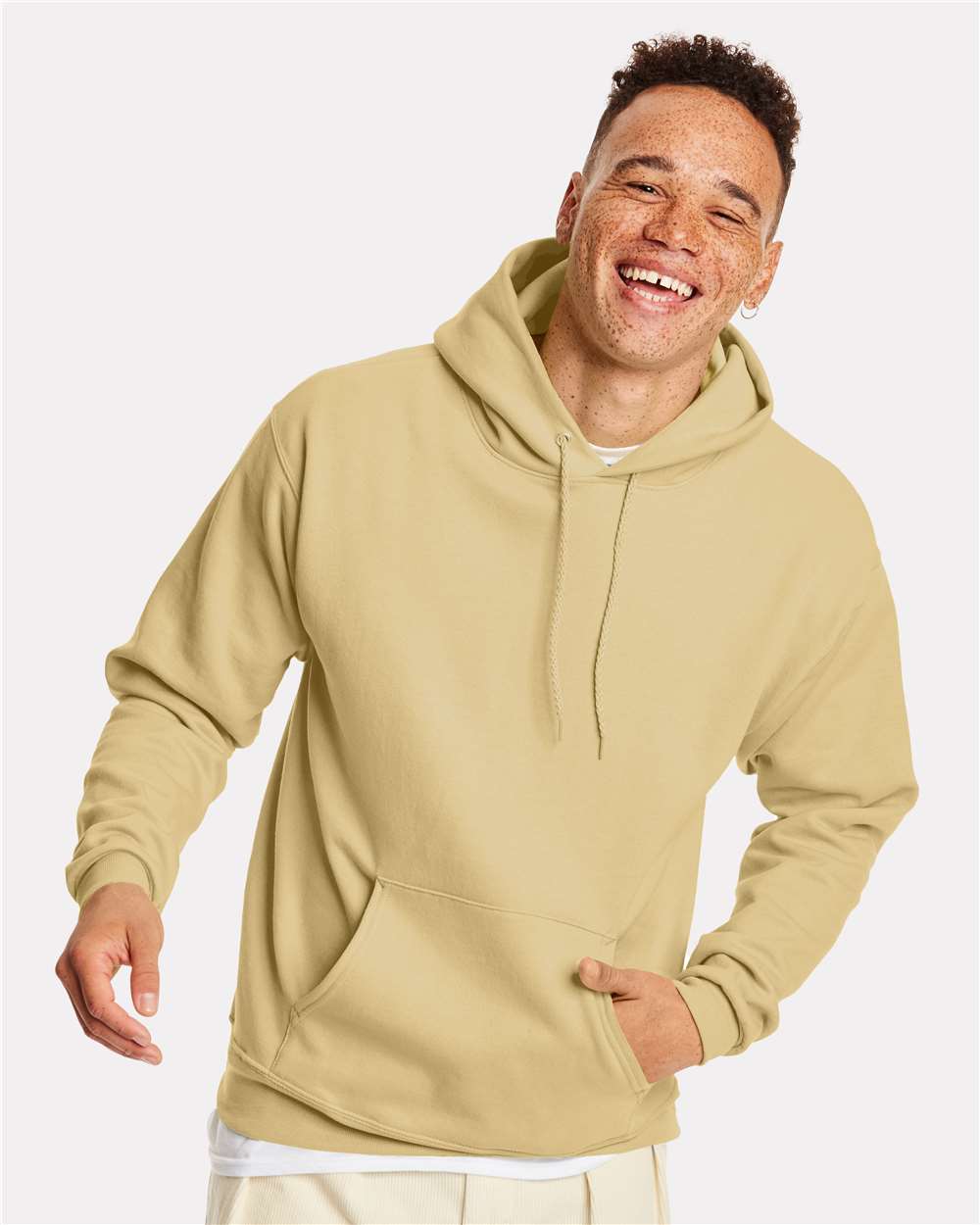 Unisex Ecosmart® Hooded Sweatshirt - OnModelFront - B22000153 - Athletic Gold