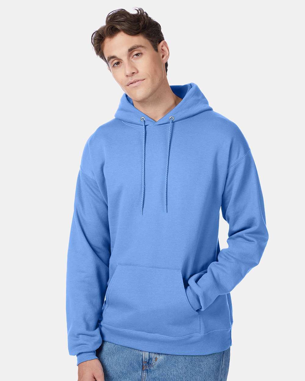 Unisex Ecosmart® Hooded Sweatshirt - OnModelFront - B22000233 - Carolina Blue