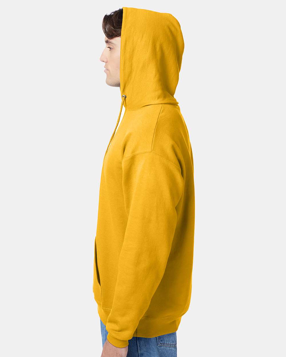 Unisex Ecosmart® Hooded Sweatshirt - OnModelSide - B22000123 - Gold