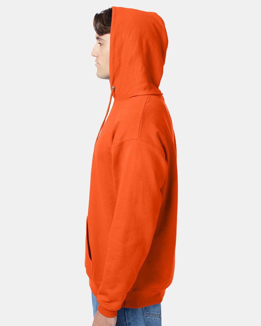 Unisex Ecosmart® Hooded Sweatshirt - OnModelSide - B22000663 - Orange