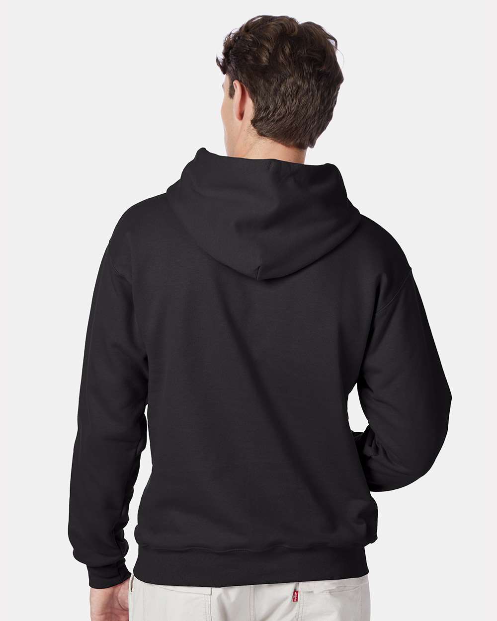 Unisex Ultimate Cotton® Hooded Sweatshirt - OnModelBack - B22200503 - Black