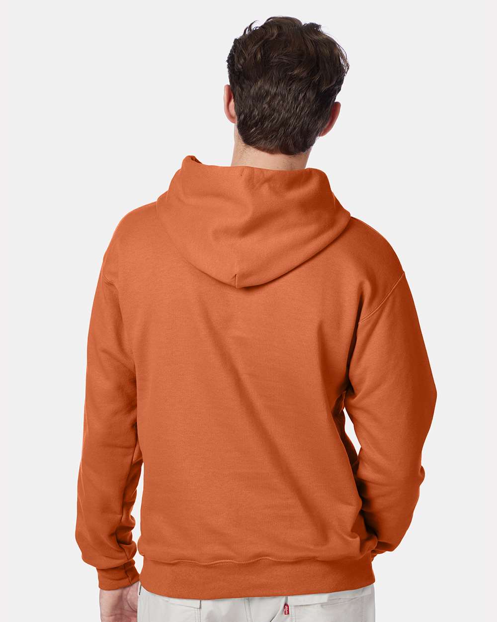 Unisex Ultimate Cotton® Hooded Sweatshirt - OnModelBack - B22200663 - Pumpkin