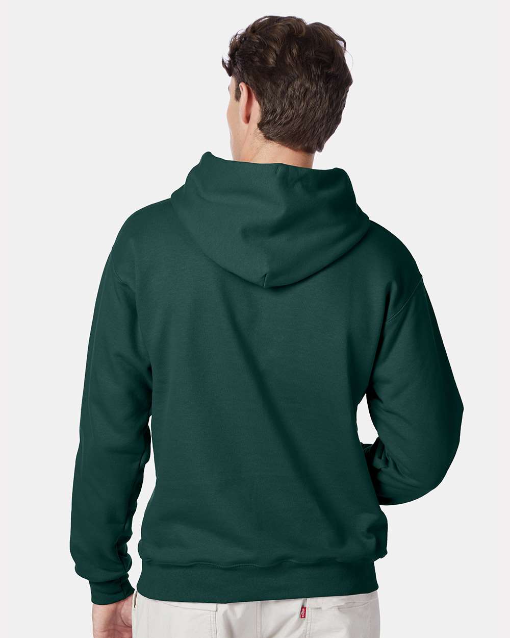 Unisex Ultimate Cotton® Hooded Sweatshirt - OnModelBack - B22200873 - Deep Forest