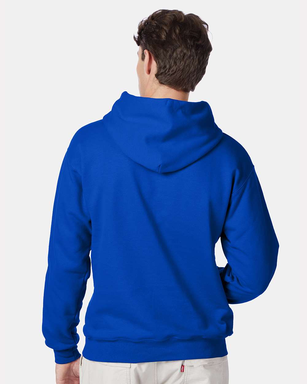 Unisex Ultimate Cotton® Hooded Sweatshirt - OnModelBack - B22200883 - Deep Royal