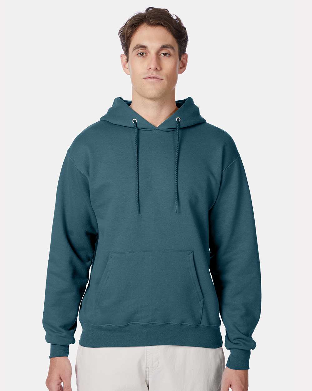Unisex Ultimate Cotton® Hooded Sweatshirt - OnModelFront - B22200173 - Cactus