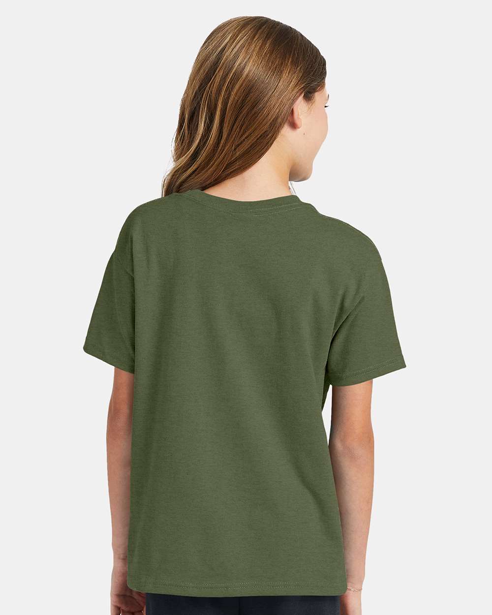 Youth Ecosmart™ T-Shirt - OnModelBack - B30500542 - Heather Green