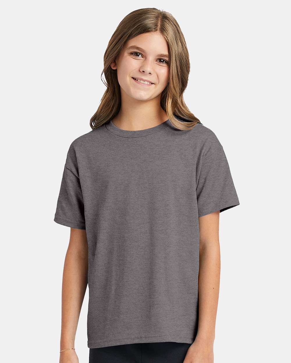 Youth Ecosmart™ T-Shirt - OnModelFront - B30500082 - Oxford Grey