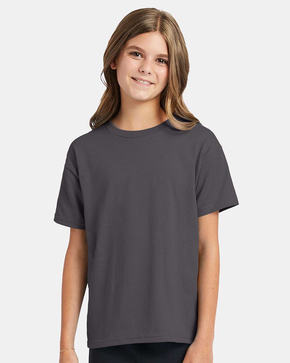 Youth Ecosmart™ T-Shirt - OnModelFront - B30500512 - Smoke Grey
