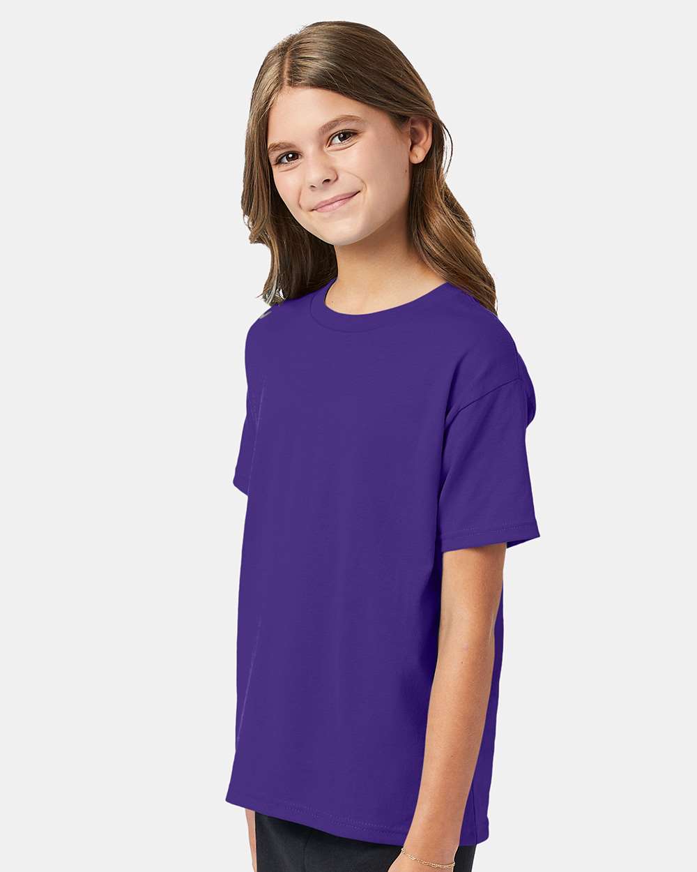 Youth Ecosmart™ T-Shirt - OnModelSide - B30500672 - Purple