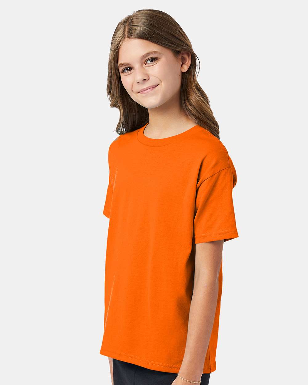 Youth Ecosmart™ T-Shirt - OnModelSide - B30500692 - Safety Orange