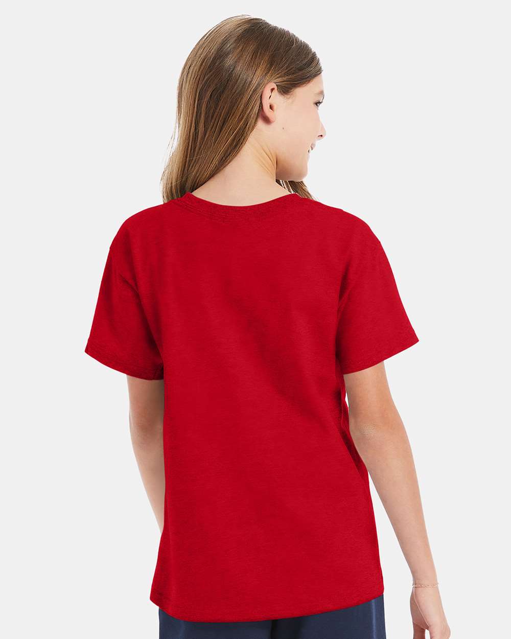 Youth Essential-T T-Shirt - OnModelBack - B31500072 - Athletic Red