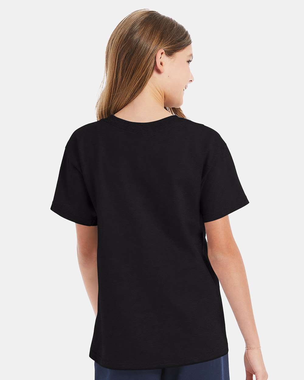 Youth Essential-T T-Shirt - OnModelBack - B31500502 - Black