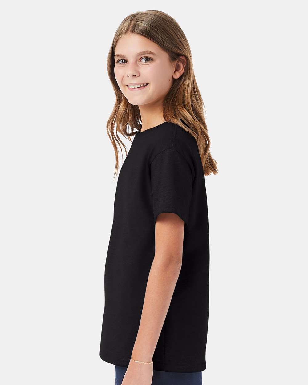 Youth Essential-T T-Shirt - OnModelSide - B31500502 - Black