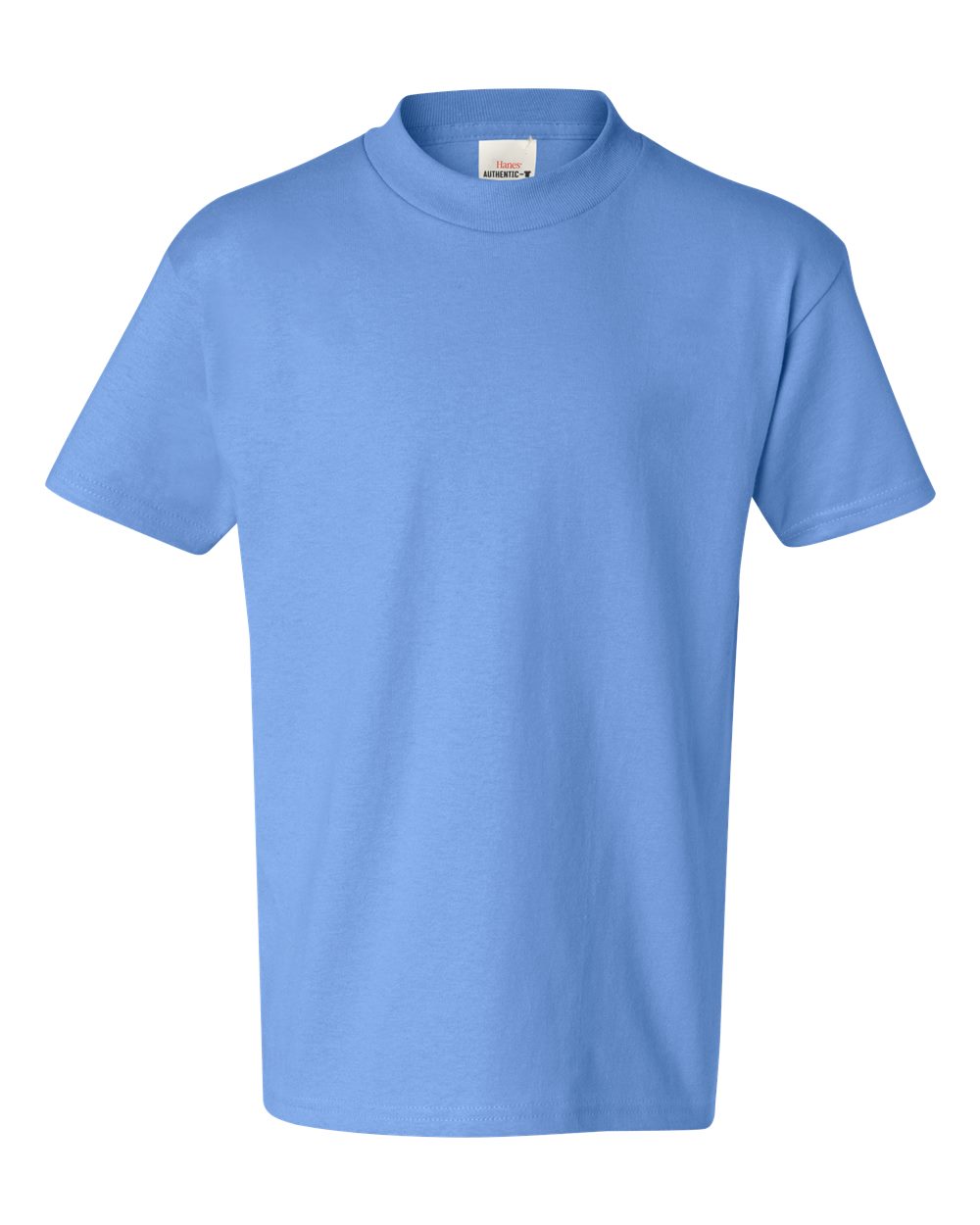 Youth Authentic T-Shirt - Front - B31600262 - Carolina Blue