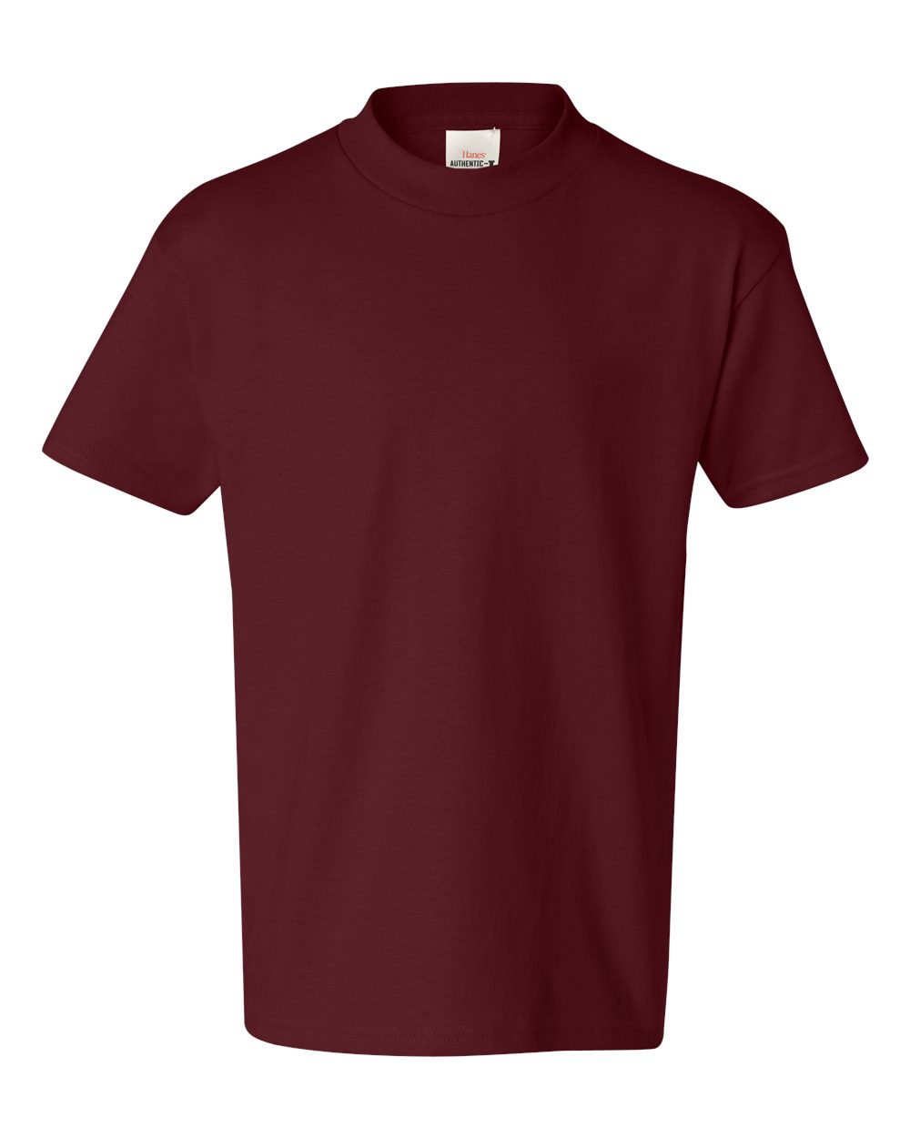 Youth Authentic T-Shirt - Front - B31600532 - Maroon