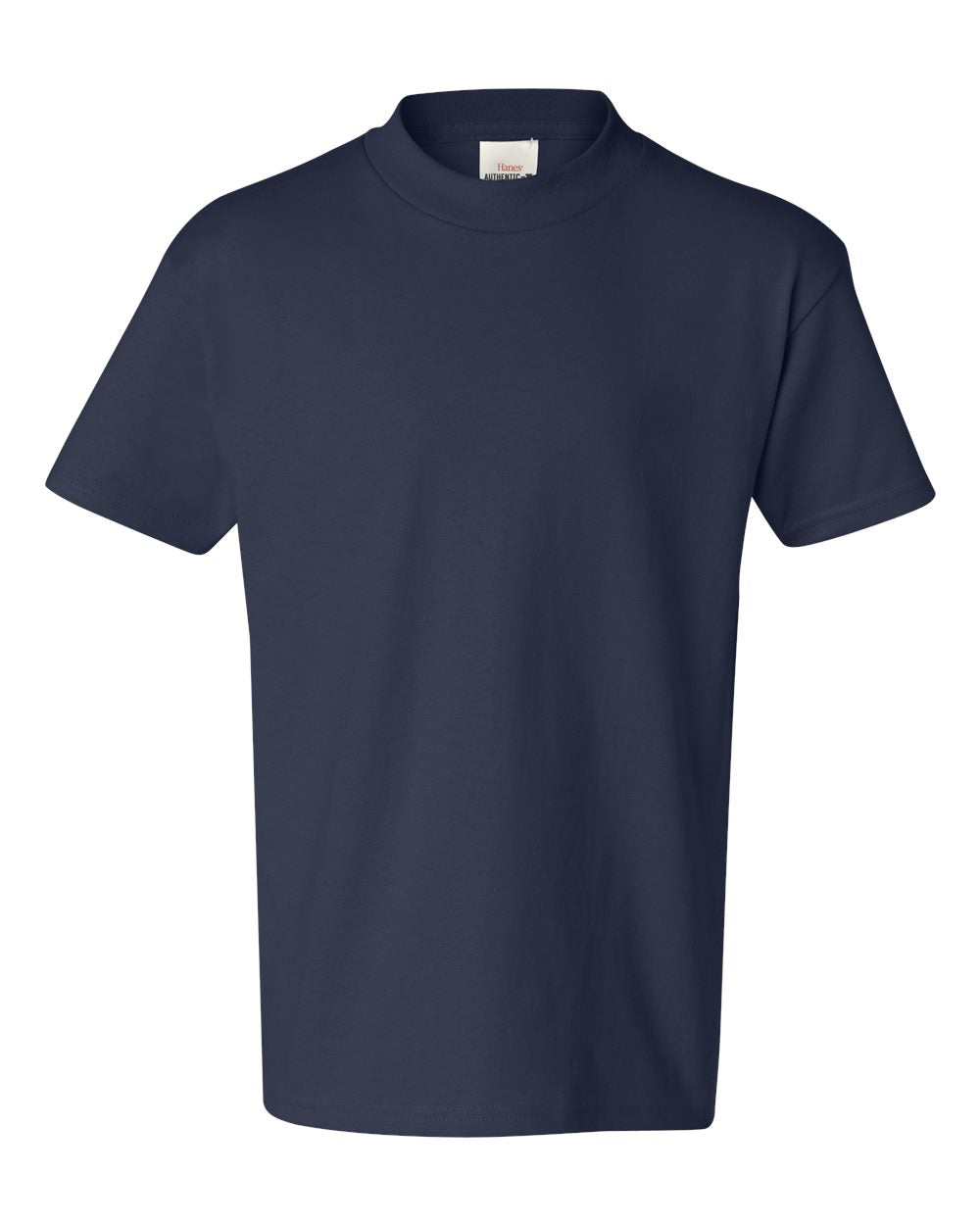 Youth Authentic T-Shirt - Front - B31600652 - Navy