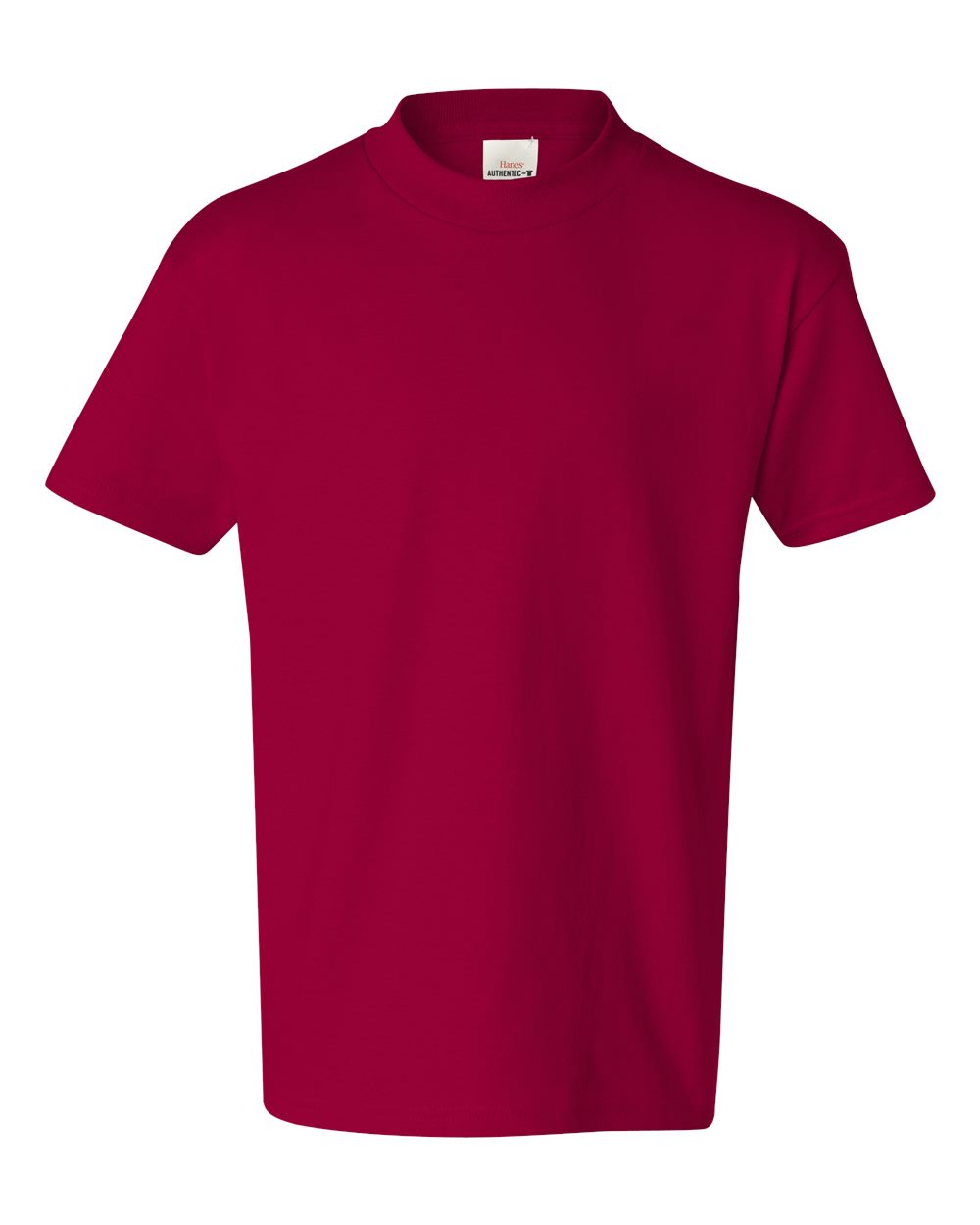 Youth Authentic T-Shirt - Front - B31600702 - Deep Red
