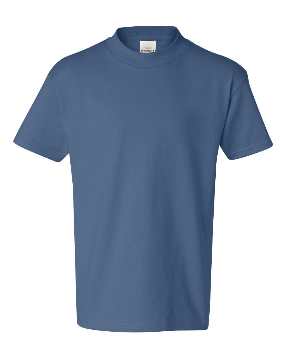 Youth Authentic T-Shirt - Front - B31600982 - Denim Blue