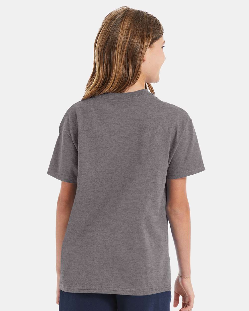 Youth Authentic T-Shirt - OnModelBack - B31600132 - Oxford Grey