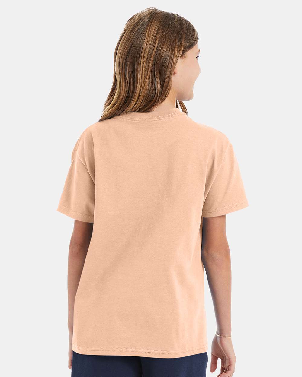 Youth Authentic T-Shirt - OnModelBack - B31600182 - Candy Orange