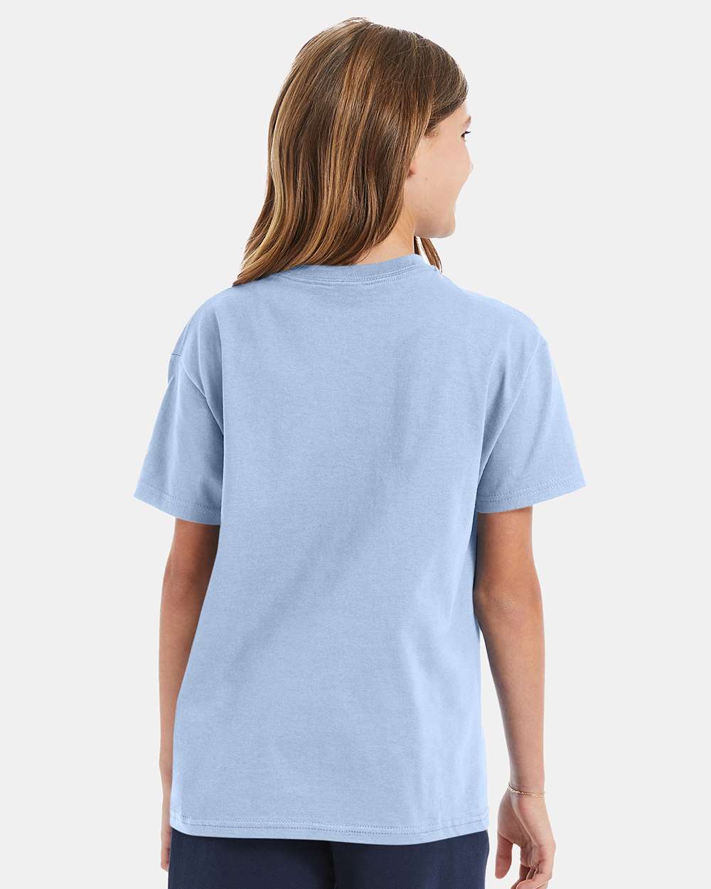 Youth Authentic T-Shirt - OnModelBack - B31600252 - Light Blue