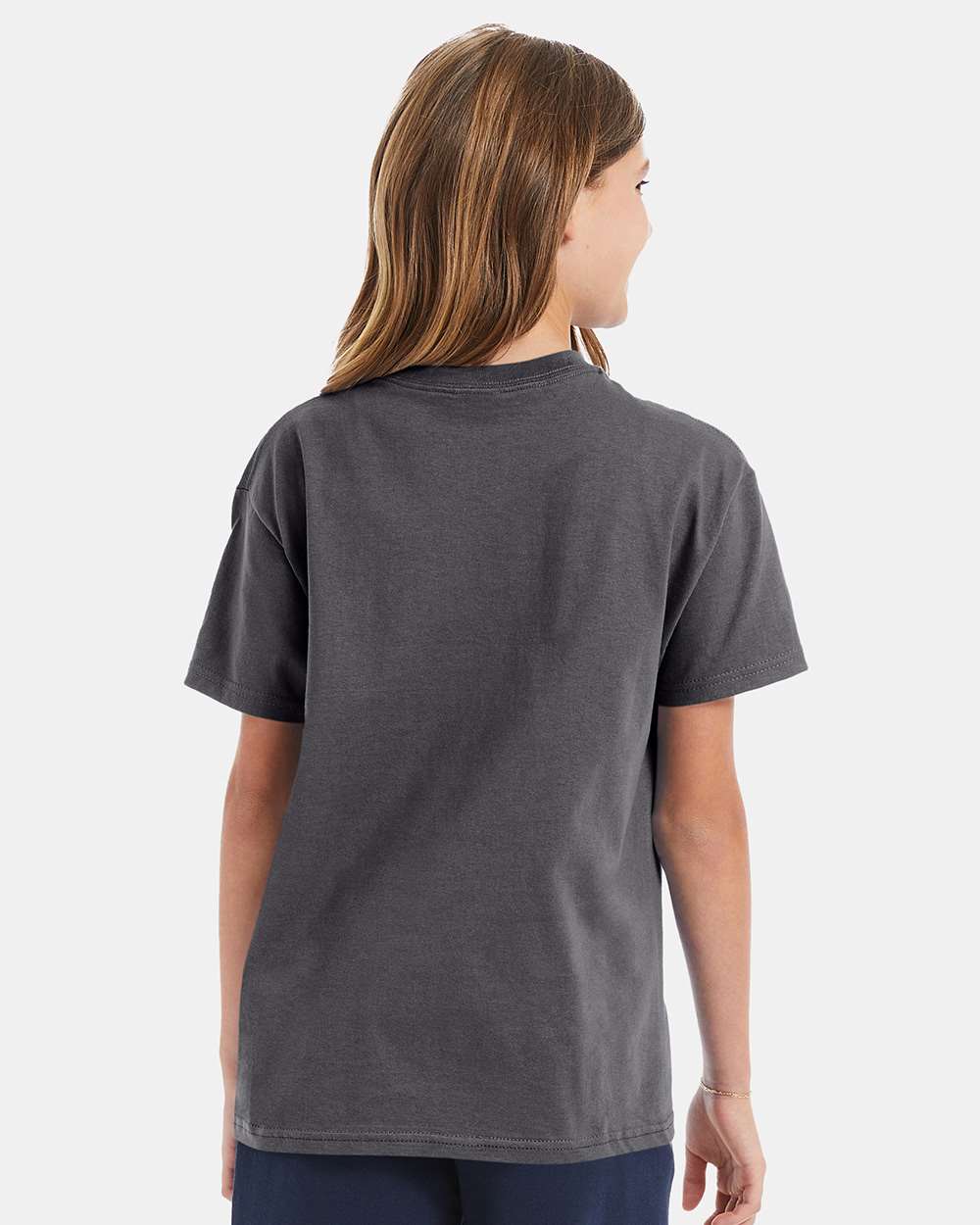 Youth Authentic T-Shirt - OnModelBack - B31600352 - Smoke Grey