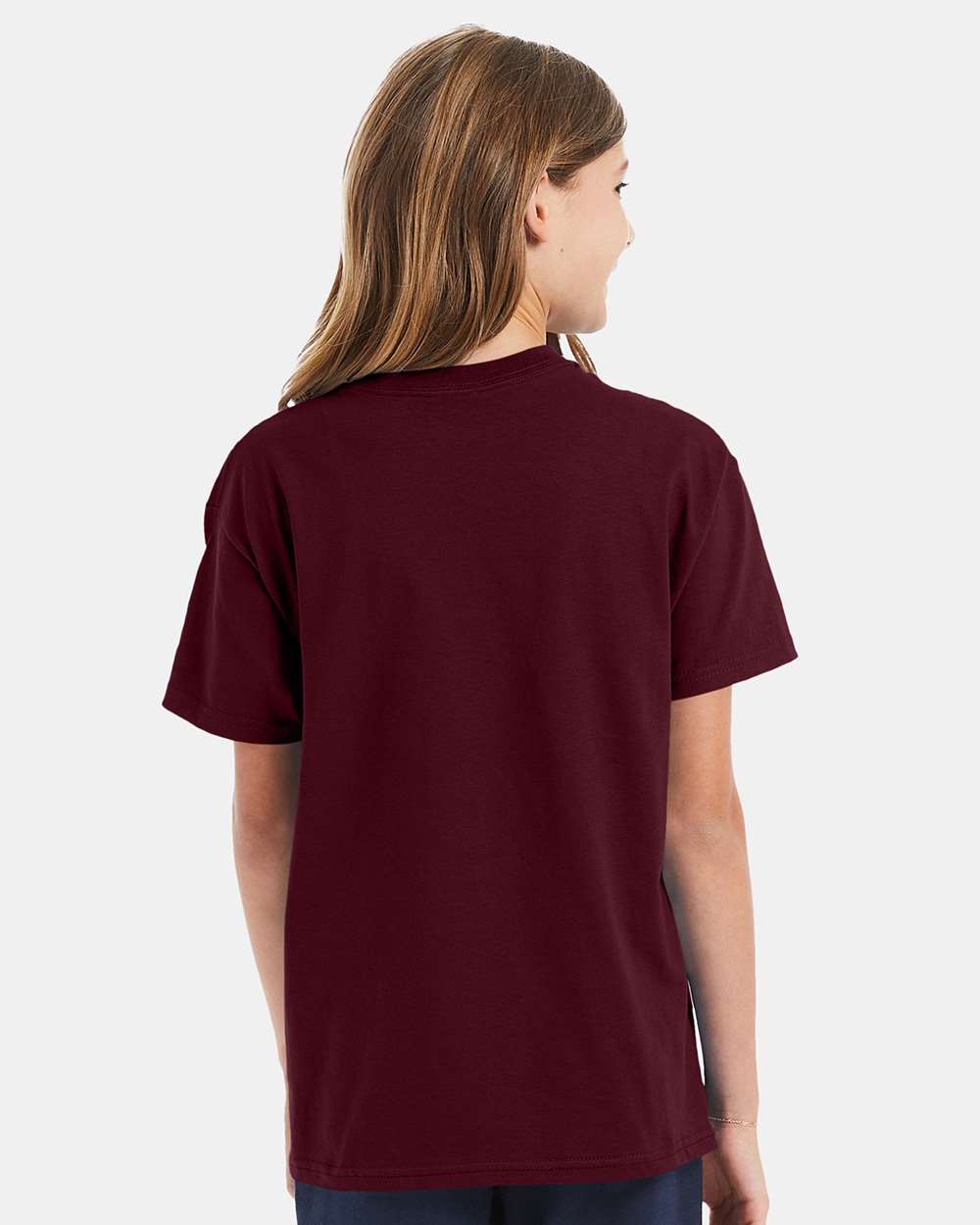 Youth Authentic T-Shirt - OnModelBack - B31600532 - Maroon