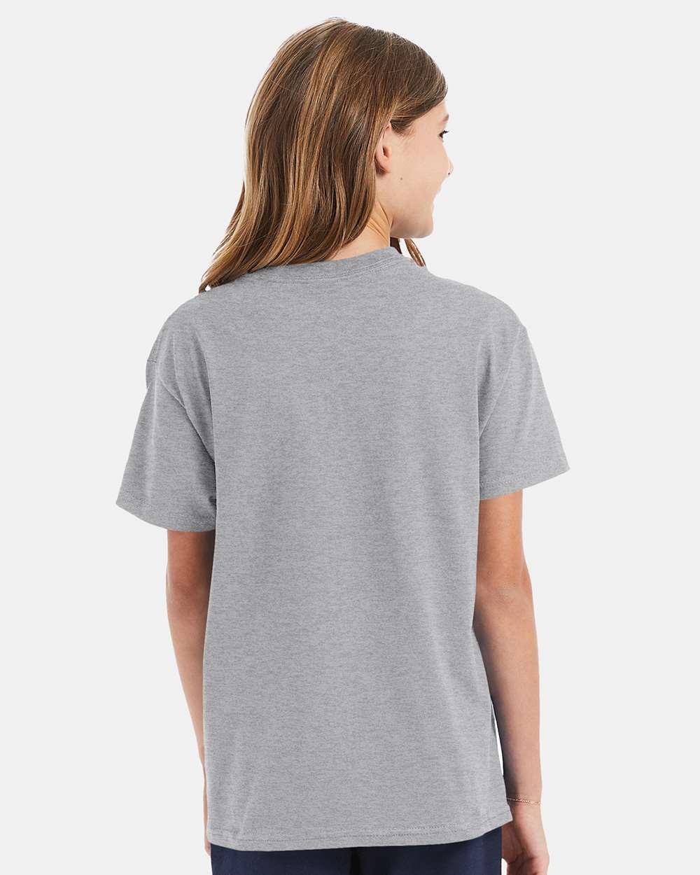 Youth Authentic T-Shirt - OnModelBack - B31600582 - Light Steel