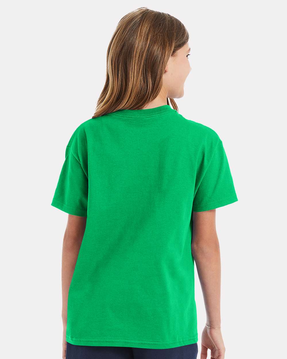 Youth Authentic T-Shirt - OnModelBack - B31600602 - Kelly Green