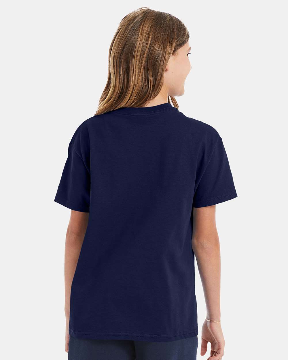 Youth Authentic T-Shirt - OnModelBack - B31600652 - Navy