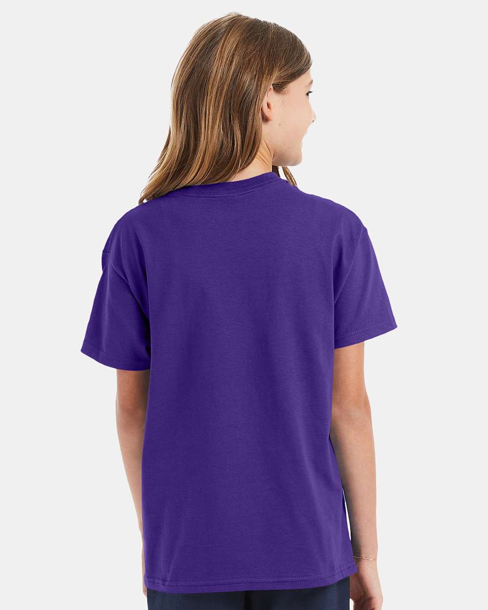 Youth Authentic T-Shirt - OnModelBack - B31600673 - Purple