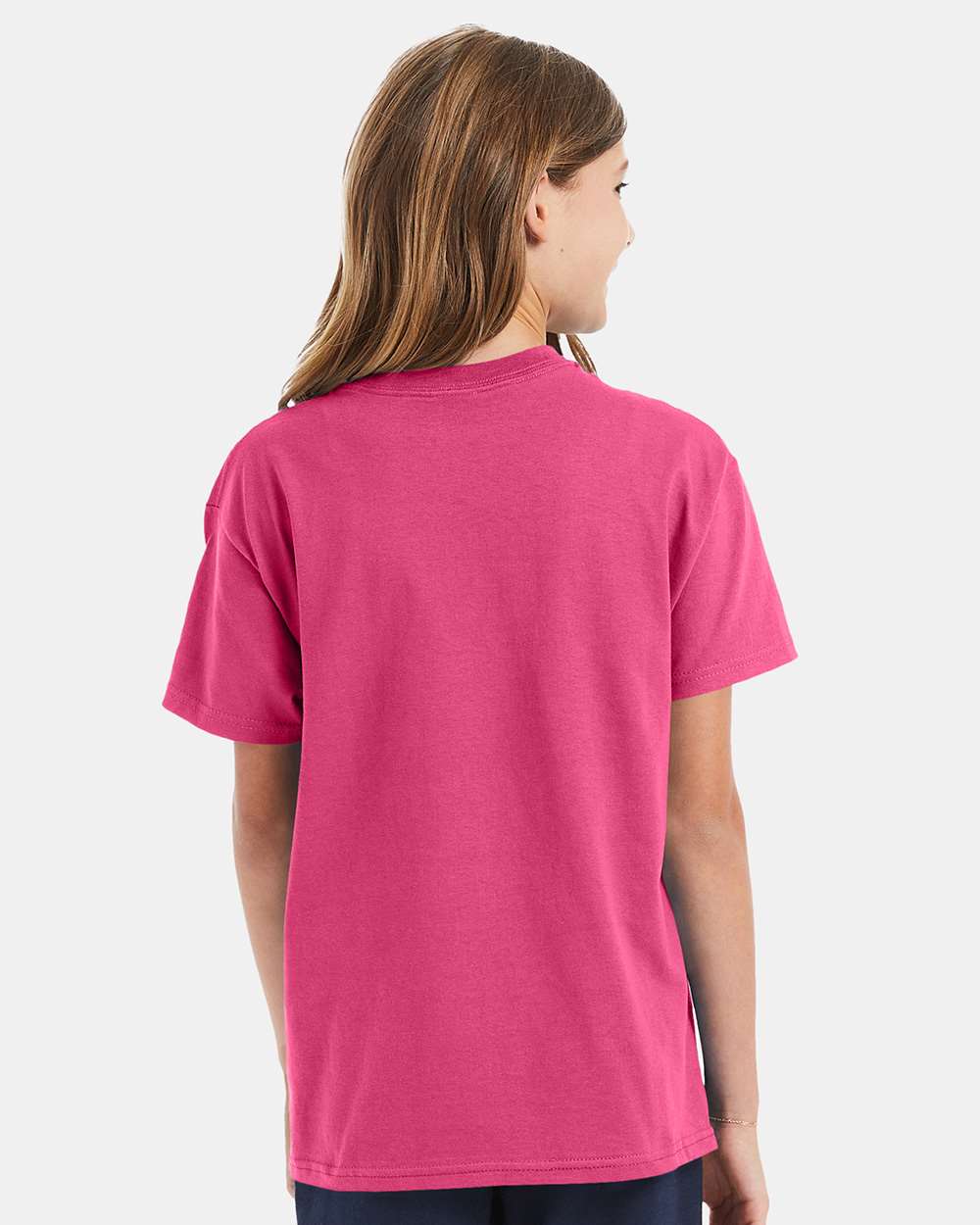 Youth Authentic T-Shirt - OnModelBack - B31600693 - Wow Pink