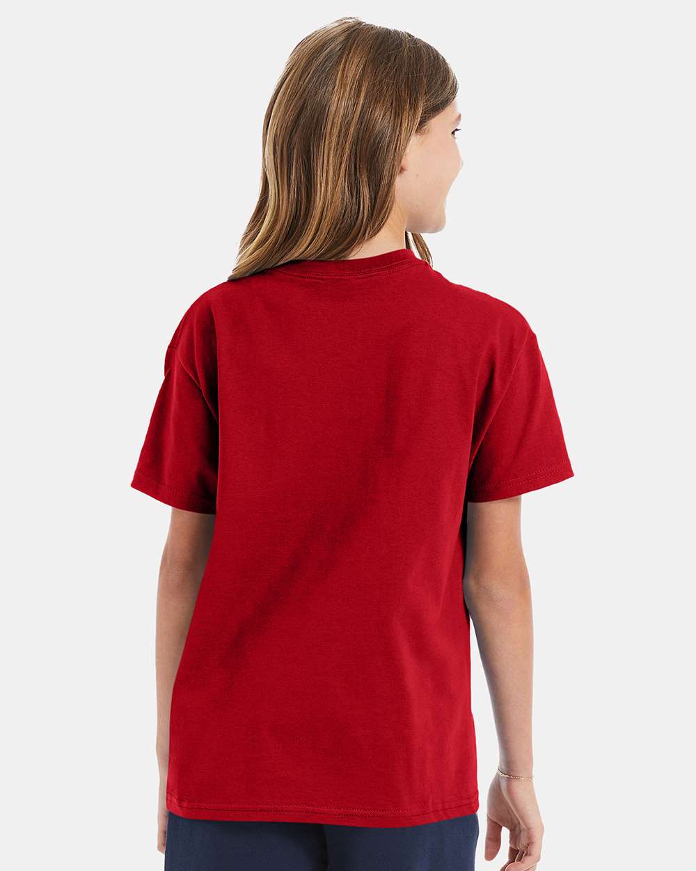 Youth Authentic T-Shirt - OnModelBack - B31600702 - Deep Red