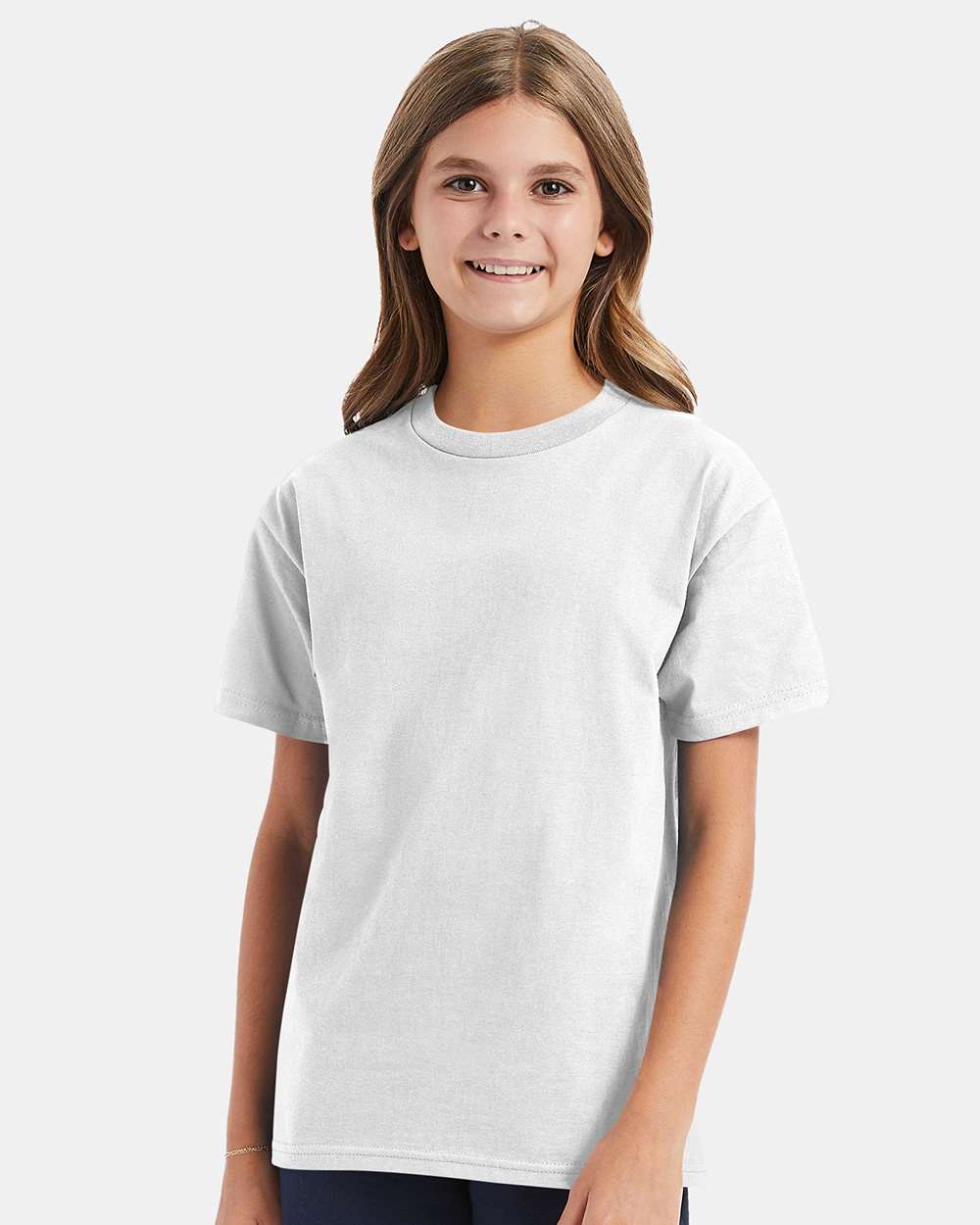 Youth Authentic T-Shirt - OnModelFront - B31600002 - White