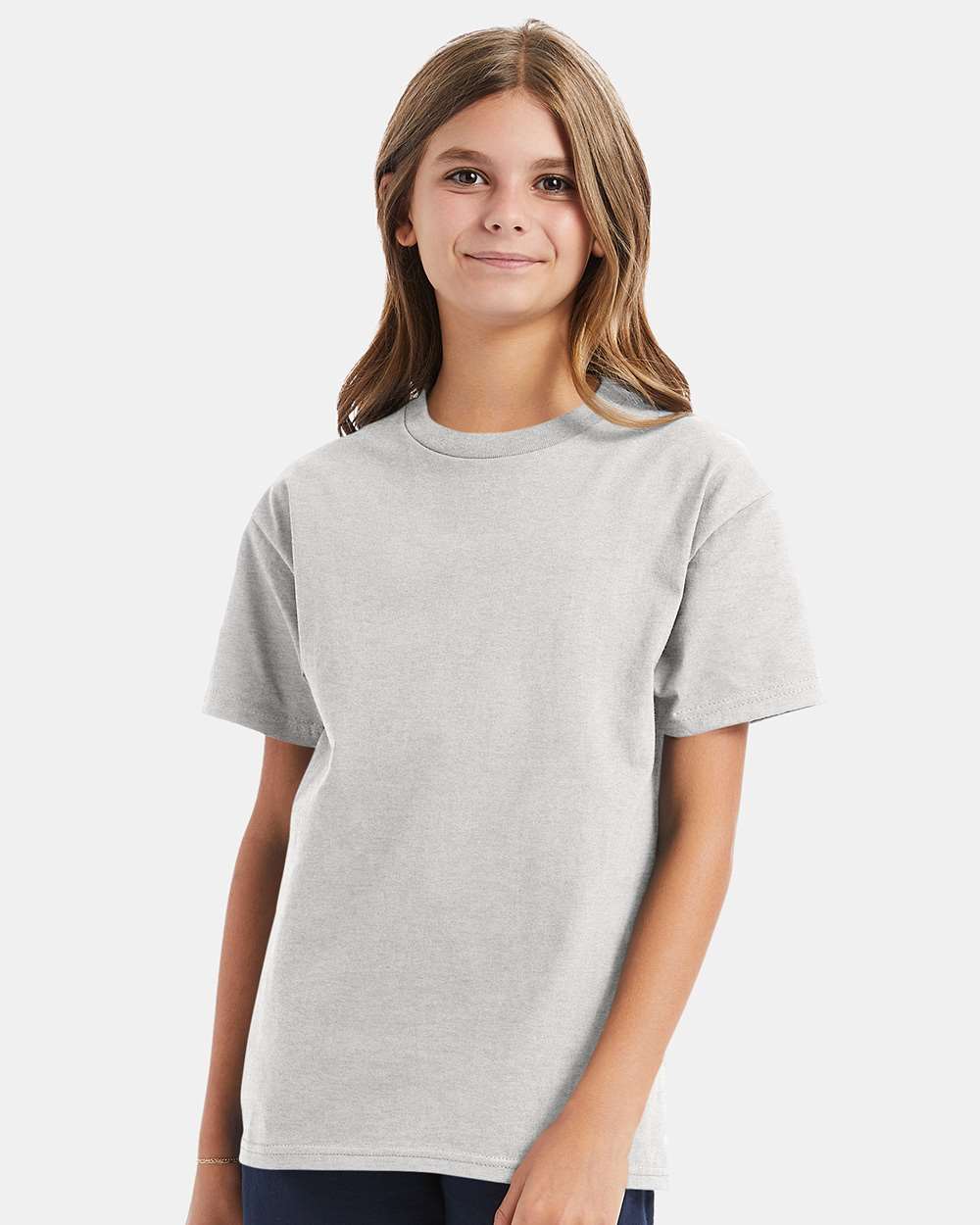Youth Authentic T-Shirt - OnModelFront - B31600023 - Ash
